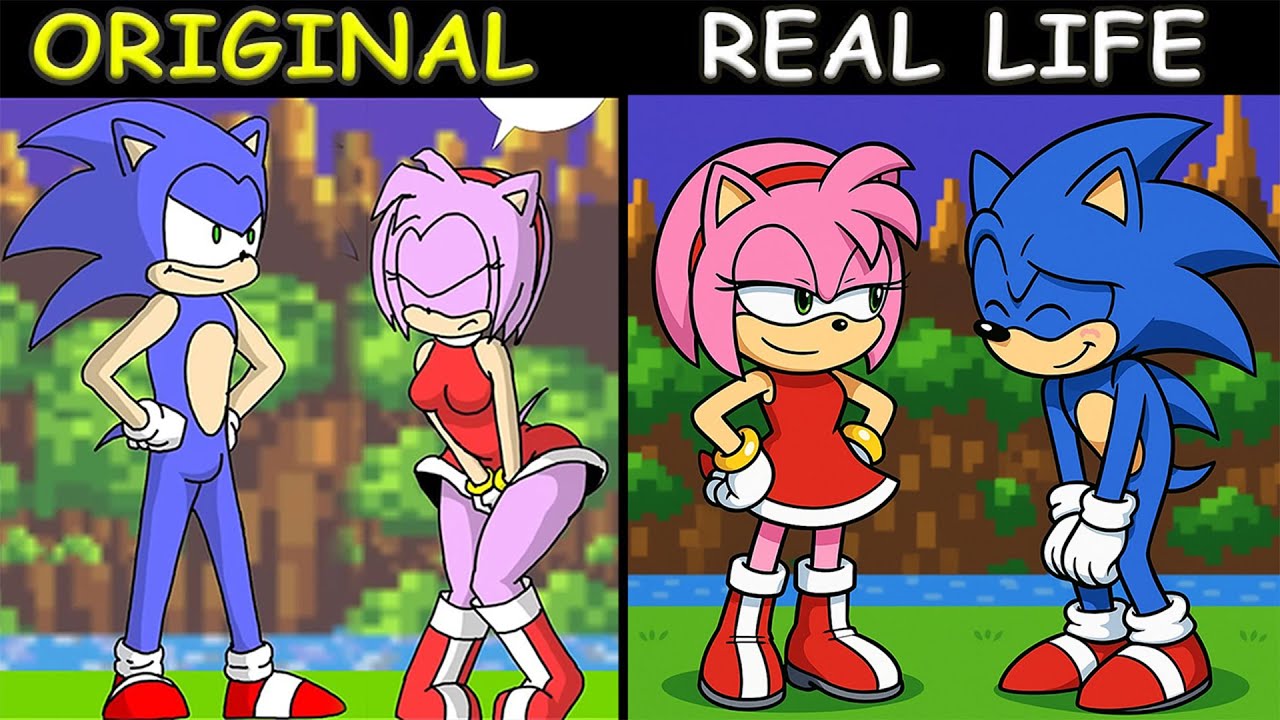 SONIC blew up Amy's skirt! SWAP?? | Sonic The Hedgehog 3 Animation | Original vs Plush Toys
