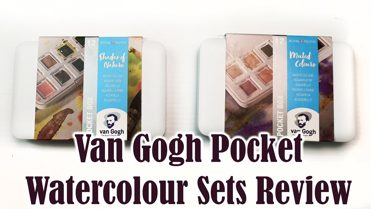 Van Gogh Pocket Watercolour Sets Review | Shades of Nature & Muted Colours | Swatching & Paintings