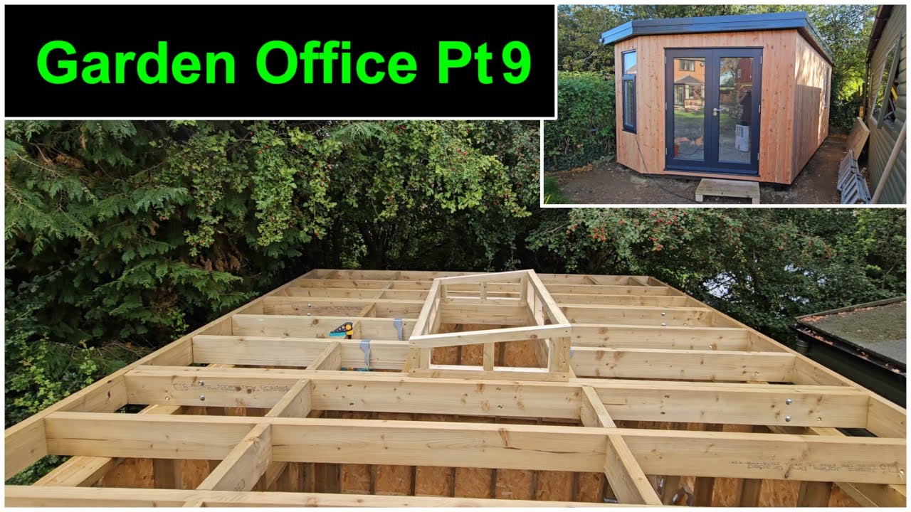 Garden office, Larch clad, double glazed, insulated. Pt9. Making the skylight frame.