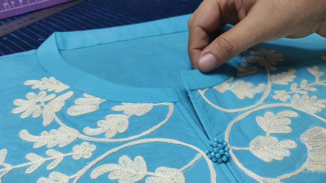 Flat Ban Boot piping placket  Neck cutting and stitching||Simple steps to be followed #fashion