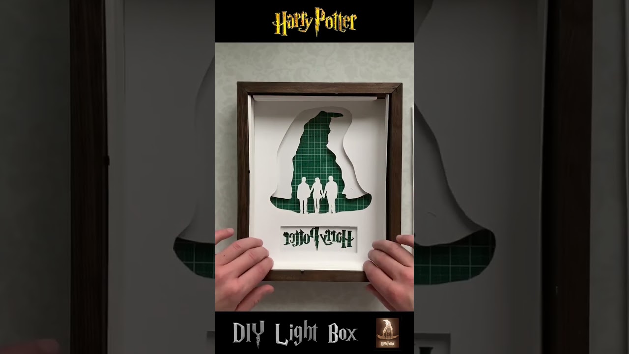 Harry Potter DIY Light Box | Full tutorial on my channel #papercutting #lightbox #harrypotter