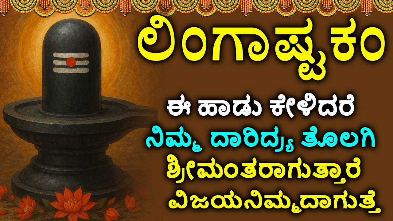 ಲಿಂಗಾಷ್ಟಕಮ್ - Shiva Lingashtakam Kannada - ಲಿಂಗಾಷ್ಟಕಂ | Lord Shiva Songs | Kannada Devotional Songs