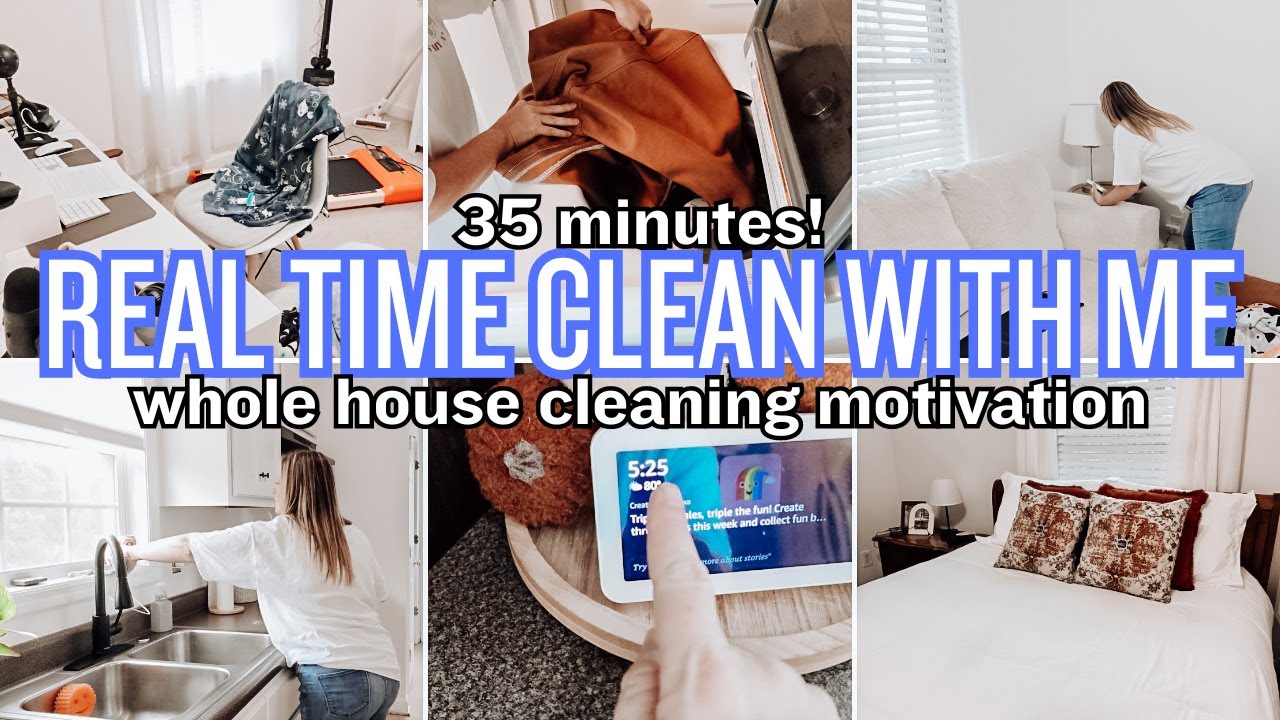 CLEAN WITH ME IN REAL TIME | CLEANING MY WHOLE HOUSE FOR COMPANY @MandyFlores1