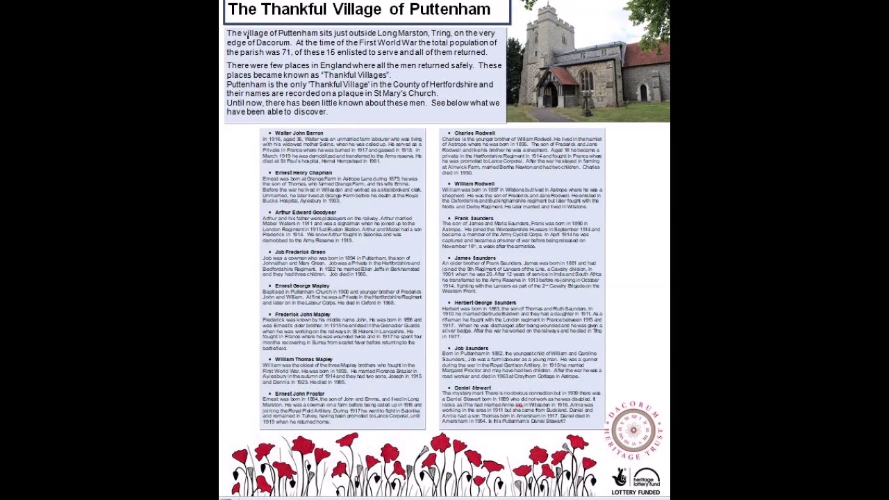 The Thankful Village of Puttenham