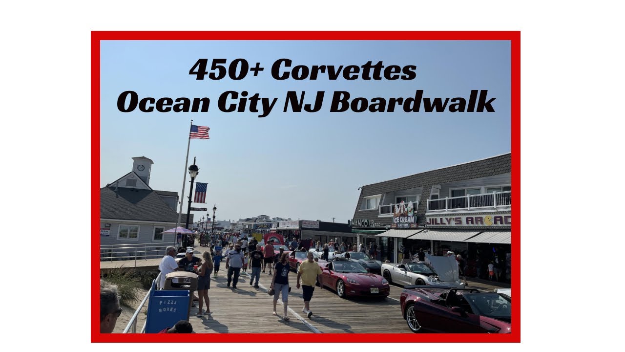 Corvette Show on Ocean City NJ Boardwalk 2021- Over 450 Corvettes C1 - C8 All Generations