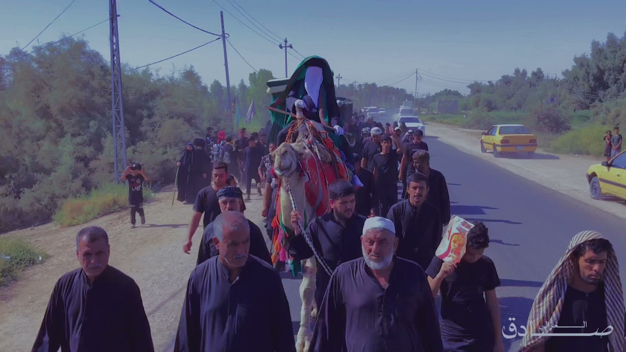 موكب الامام الرضا.   موكب ضعن السبايا. ناحية القادسية. تصوير هاتفي