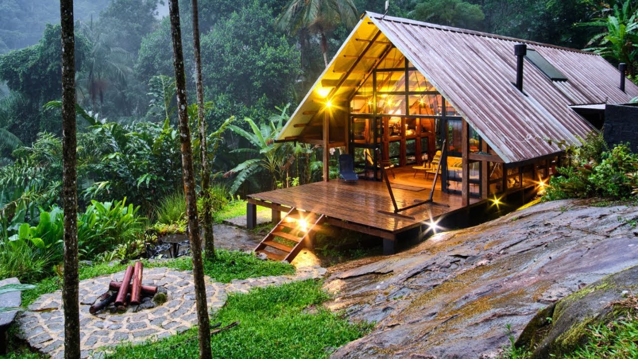 CASA DE CAMPO em MADEIRA E VIDRO | Simples Elegante