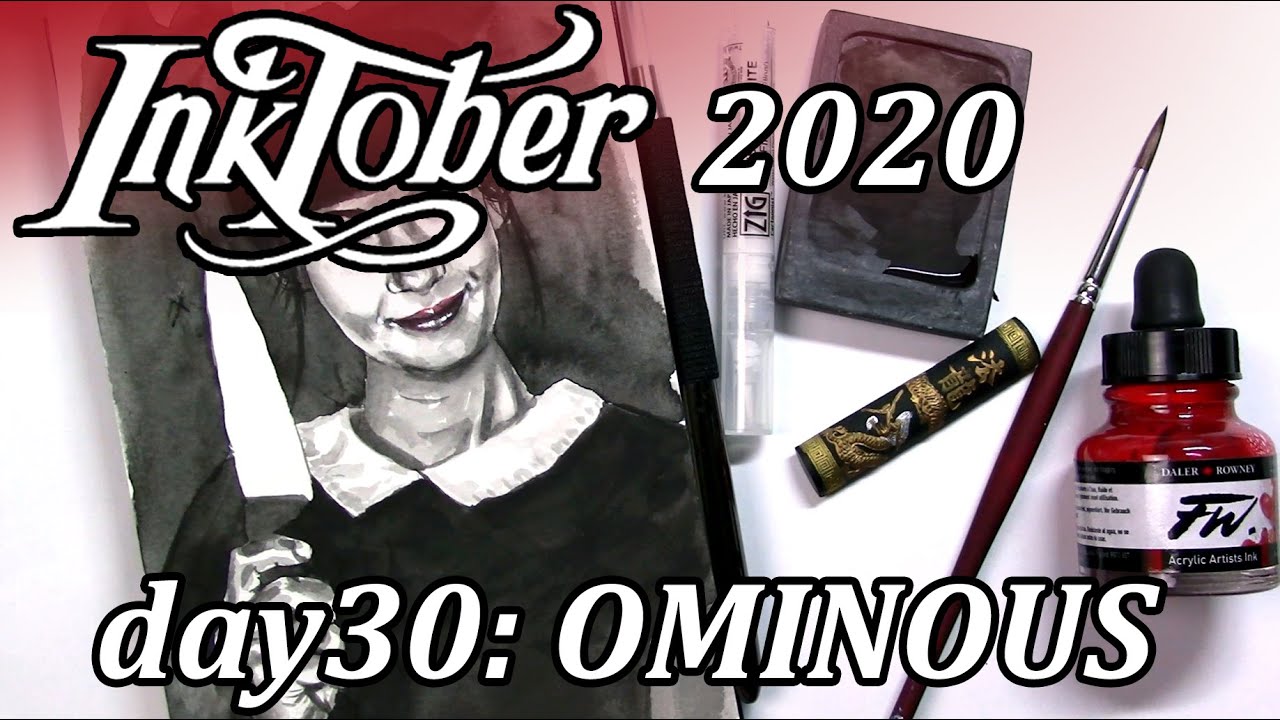 INKTOBER 2020 // day 30: OMINOUS // Ink drawing demo