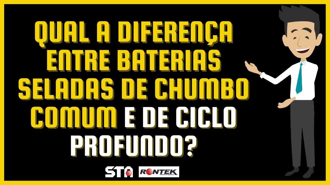 Qual a diferen&ccedil;a entre baterias seladas de chumbo comum e de ciclo profundo?