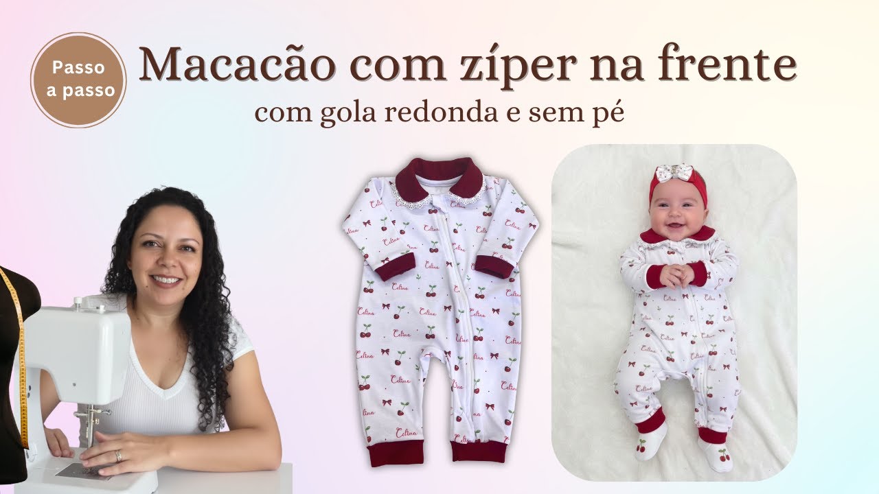 Macacão com zíper na frente (sem pé) — Costura: passo a passo