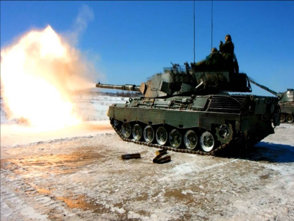 Leopard 1C2 Tank Firing With Real Time And Slow Motion Shots