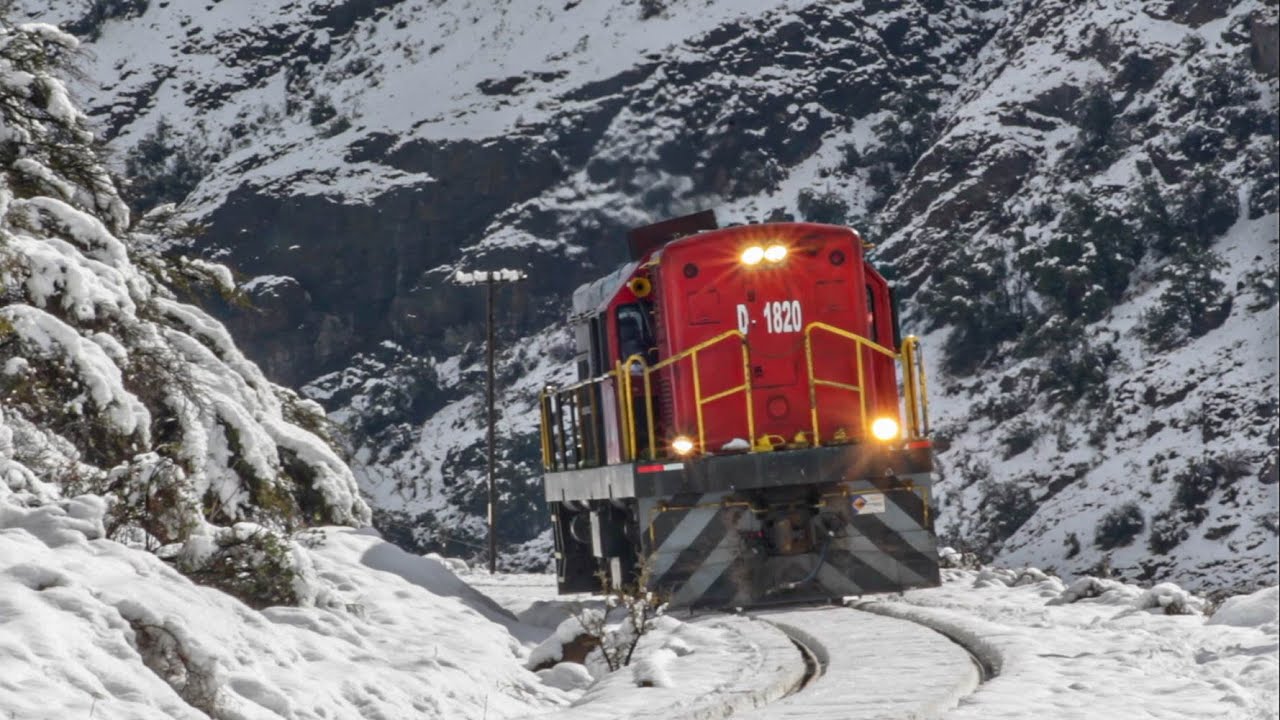 Tren Fepasa en la nieve de Los Andes | Chile