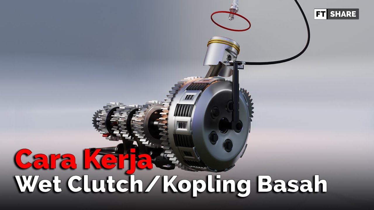 Cara Kerja Kopling Dengan Transmisi Manual | Wet Clutch Sepeda Motor ( MultiPlate Clutch Works )