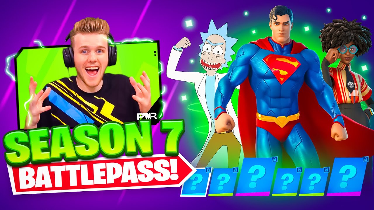 *NEW* SEASON 7 Rick & Morty BATTLEPASS In Fortnite! (Superman + More)