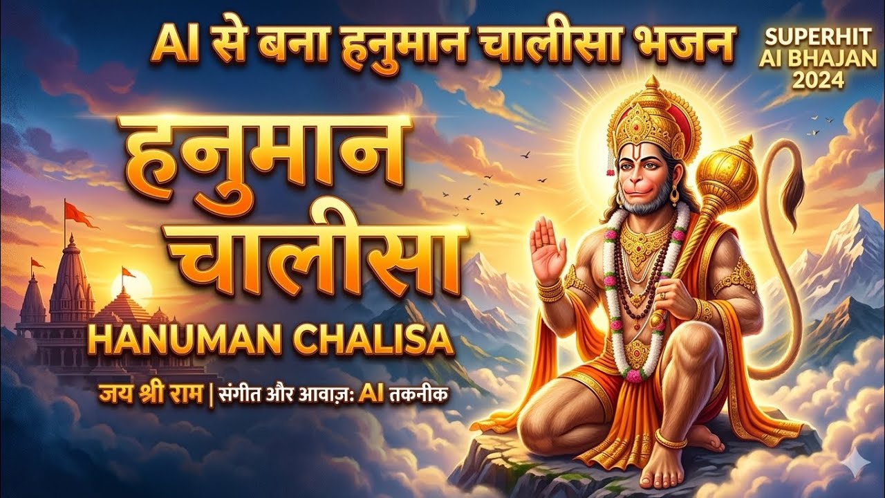 🧡 हनुमान चालीसा: अब नए अवतार में! | पूरी तरह से AI ने बनाया यह दिव्य भजन | ज़रूर सुनें
