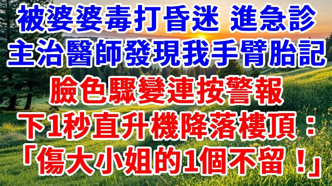 被婆婆毒打昏迷 進急診，主治醫師發現我手臂胎記，臉色驟變連按警報，下1秒直升機降落樓頂：