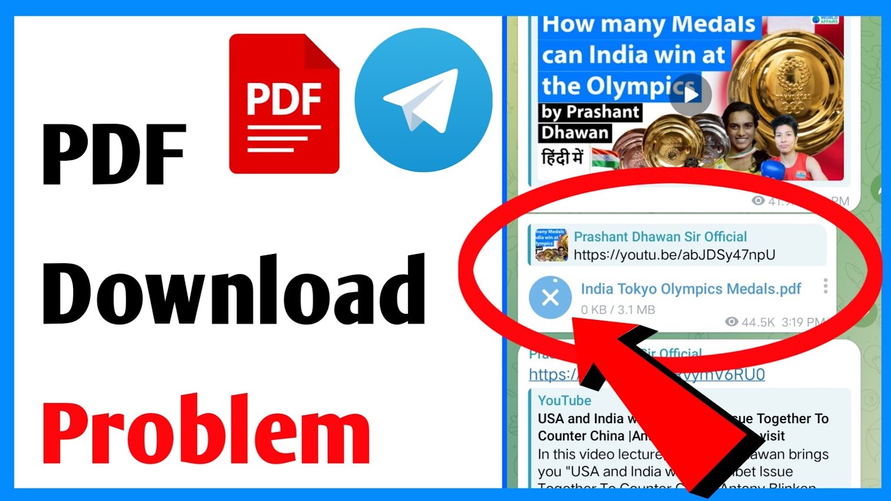 Telegram PDF Download Problem | Telegram PDF File Not Downloading