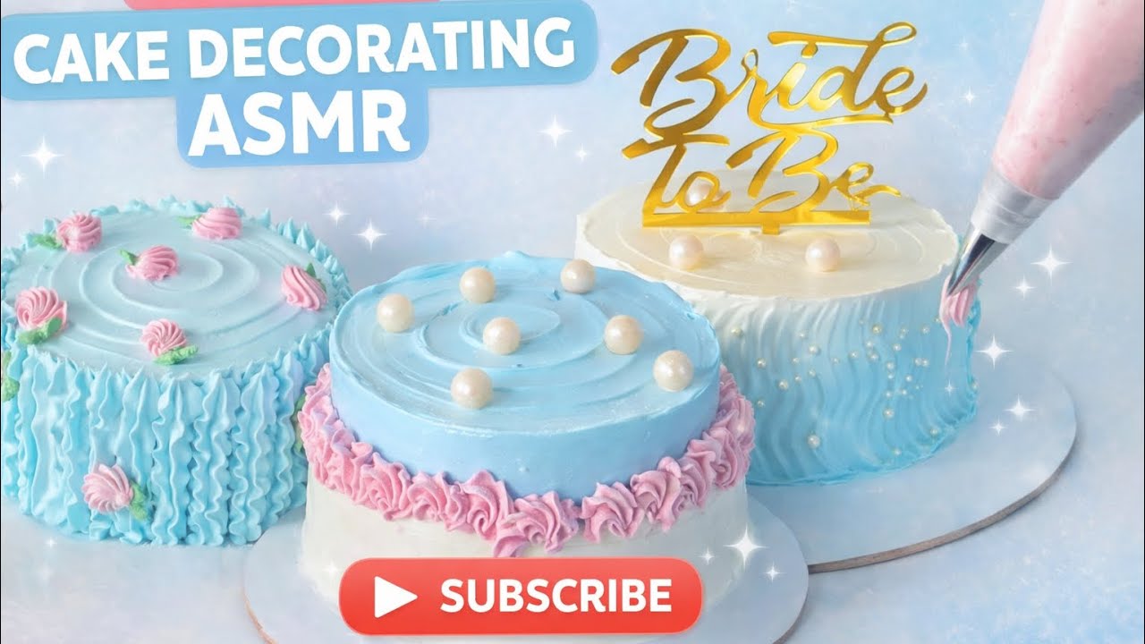 Satisfying Cake Decorating ASMR | Decorate this Aesthetic cake design with me 