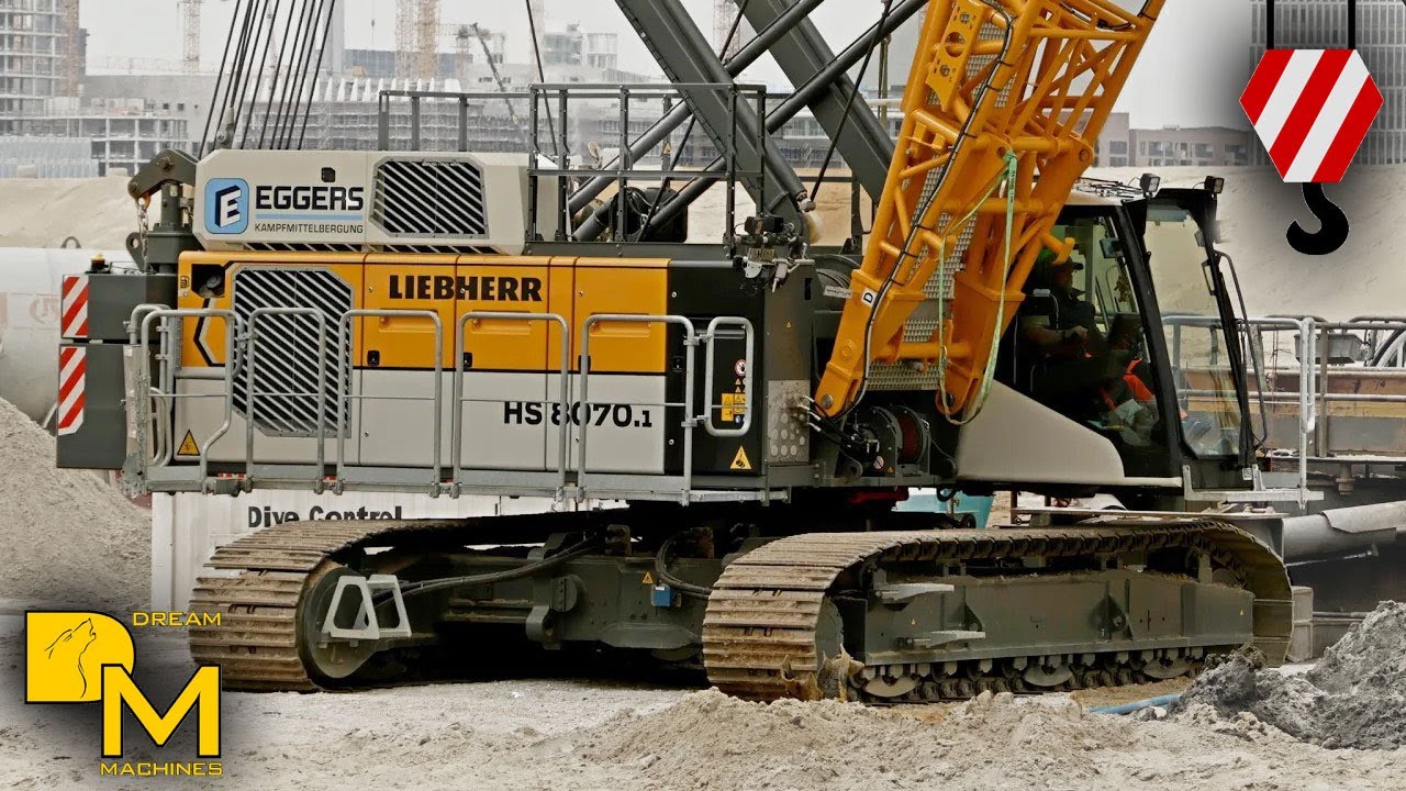 LIEBHERR HS 8070.1 dragline 🚧 rope excavator with oscillator digging in extreme depth 👷⚒️