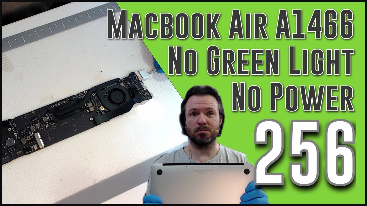 #256 Macbook Air A1466, 820-00165, no power, no green light