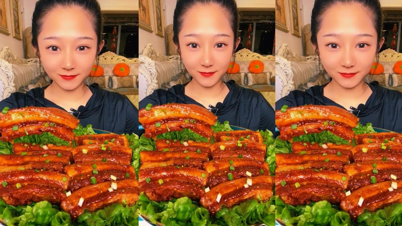 Enjoy the delicious three-layered pork belly