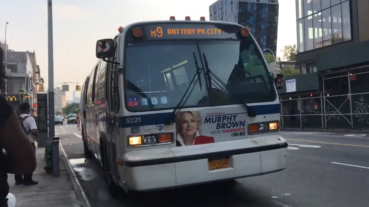 Battery Park City Bound 1999 Novabus RTS 5221 M9 Bus From Delancey St To East Broadway