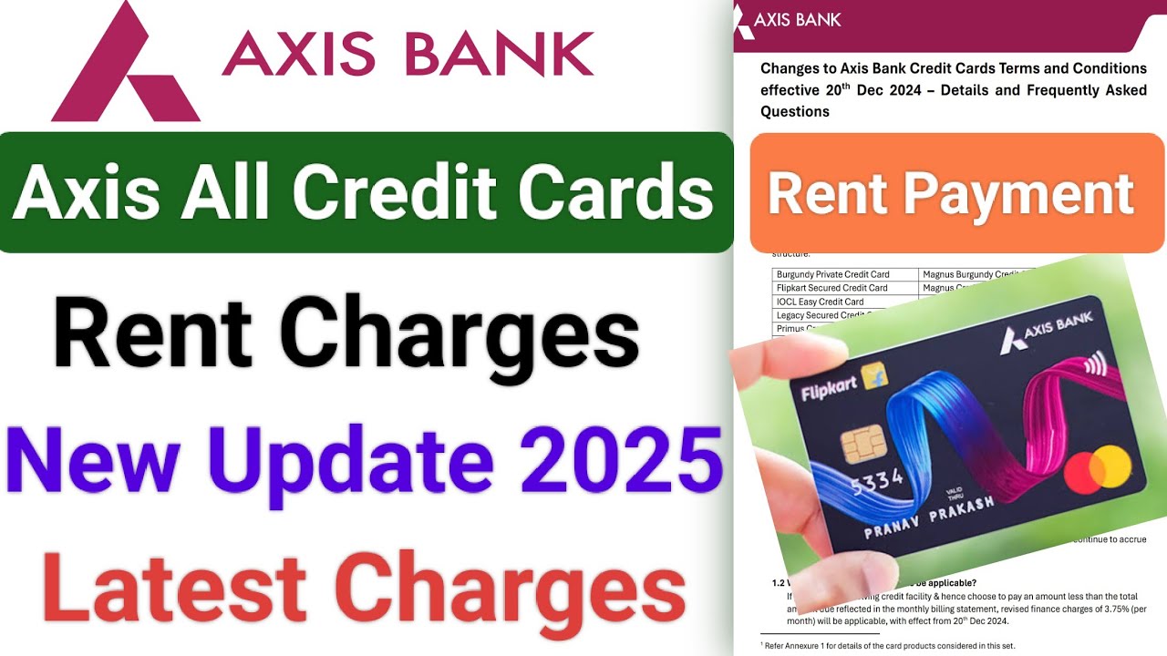 Axis bank credit card rent payment charges | Axis bank credit card charges | Axis bank credit card