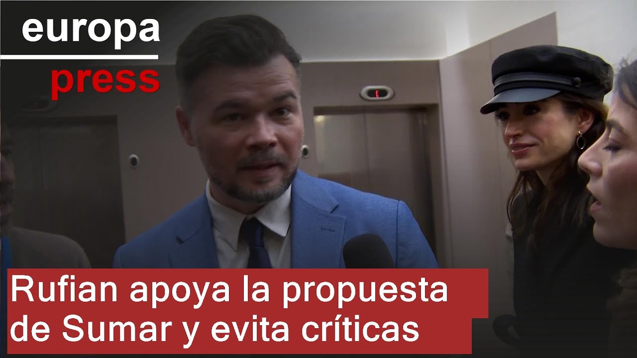 Rufian ve compatible su propuesta con la de Sumar: Si lo criticara 