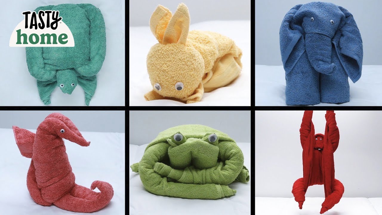 How To Make The Cutest Napkin And Towel Animals | Tasty Home
