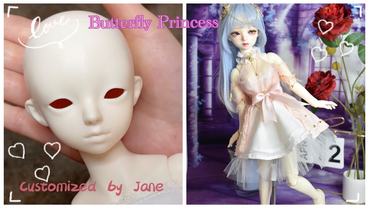 BJD unboxing customizing repaint makeover||Butterfly Princess OOAK|| True love Ivan BJD|| MSD