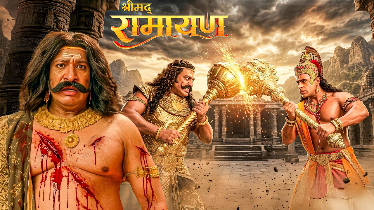 हनुमान के विशाल रूप की शक्ति देख कुंभकरण रह गया है हक्का बक्का || Shrimad Ramayan