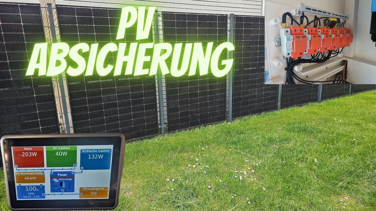 PV Zaunabsicherung DC Überspannungsschutz mit Sicherung und Erdung #LiFePO4 System #LiFePO4 Speicher