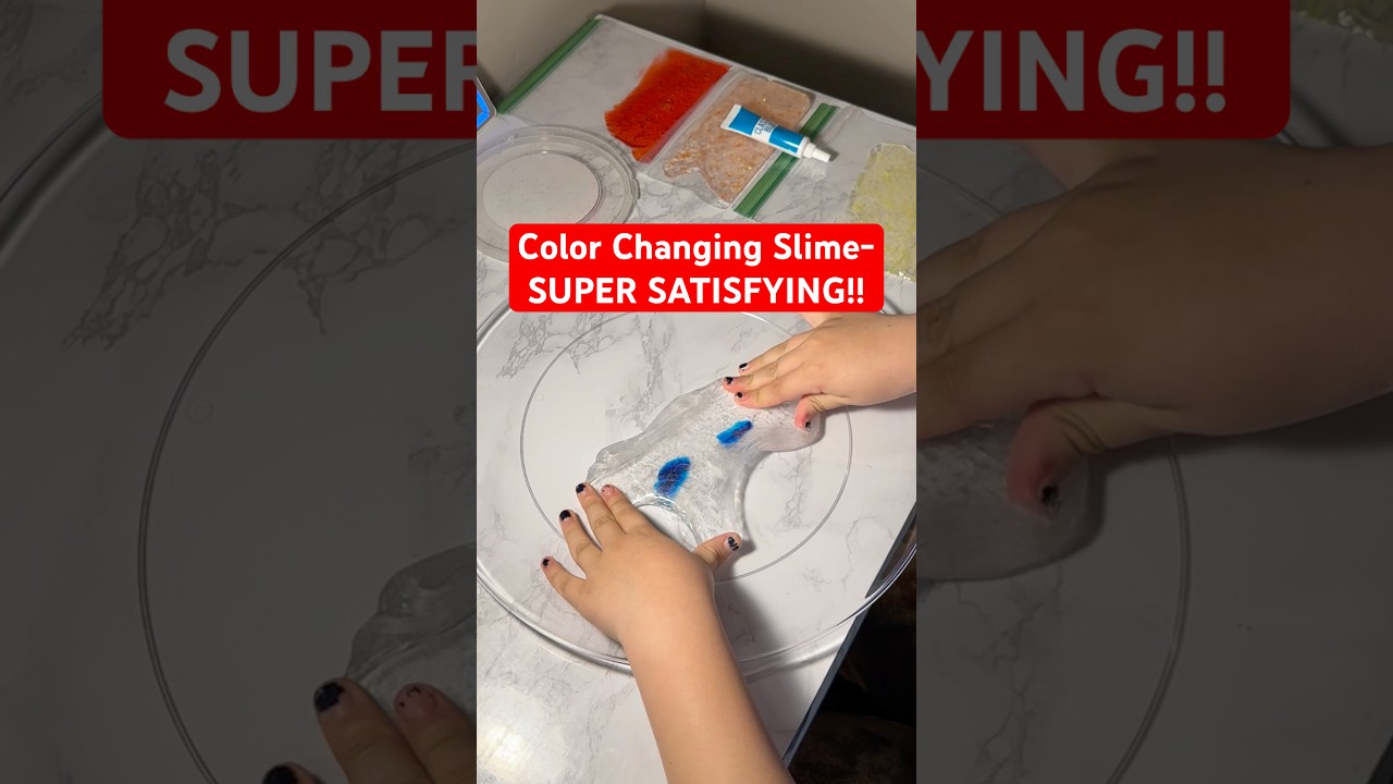Color Changing Slime ASMR! Watch as the color of the slime changes AND makes satisfying ASMR sounds