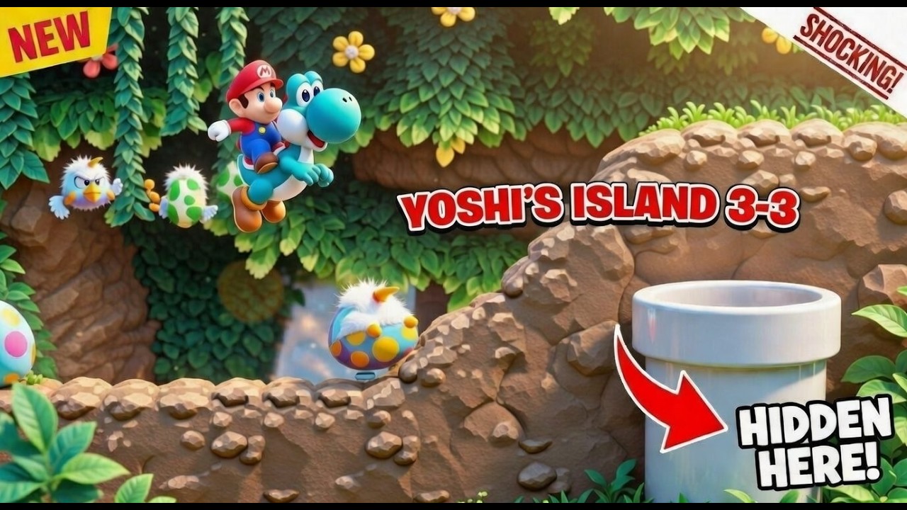 ¡Cuidado con los saltos! 🌊 Yoshi's Island 3-3: Nep-Enut's Domain (100%) #yoshi #nintendo #gaming