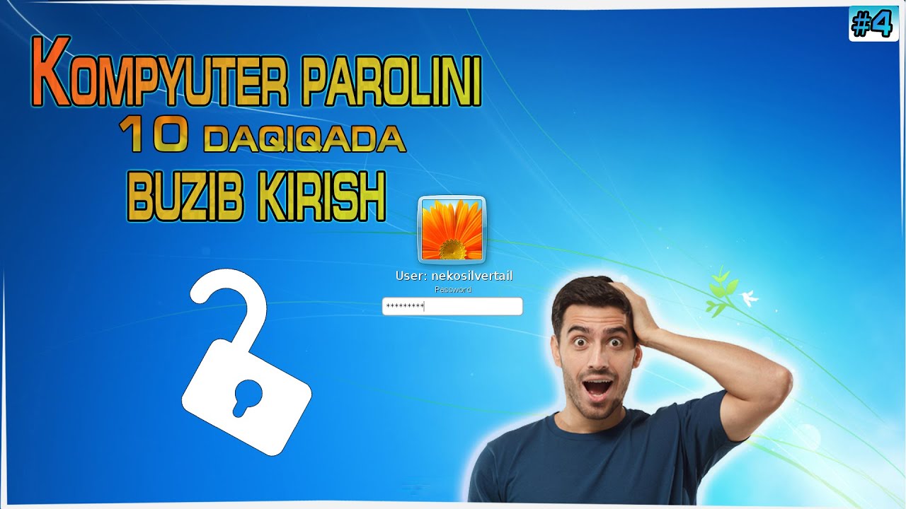 Kompyuter parolini  buzib kirish| WINDOWS 7| 10 daqiqada