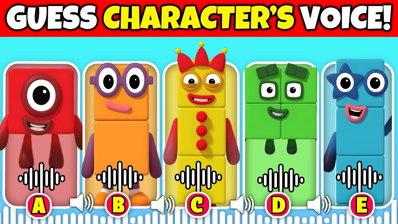 🎤💥 Can You Guess the Voice?! | NUMBER BLOCKS Voice Quiz | One, Two, Three, Four, Five
