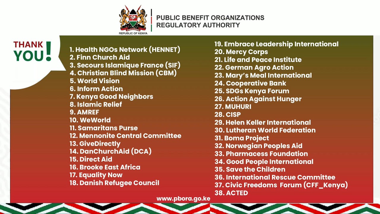 PUBLIC PARTICIPATION ON DRAFT PBO REGULATIONS, 2025, NAIROBI