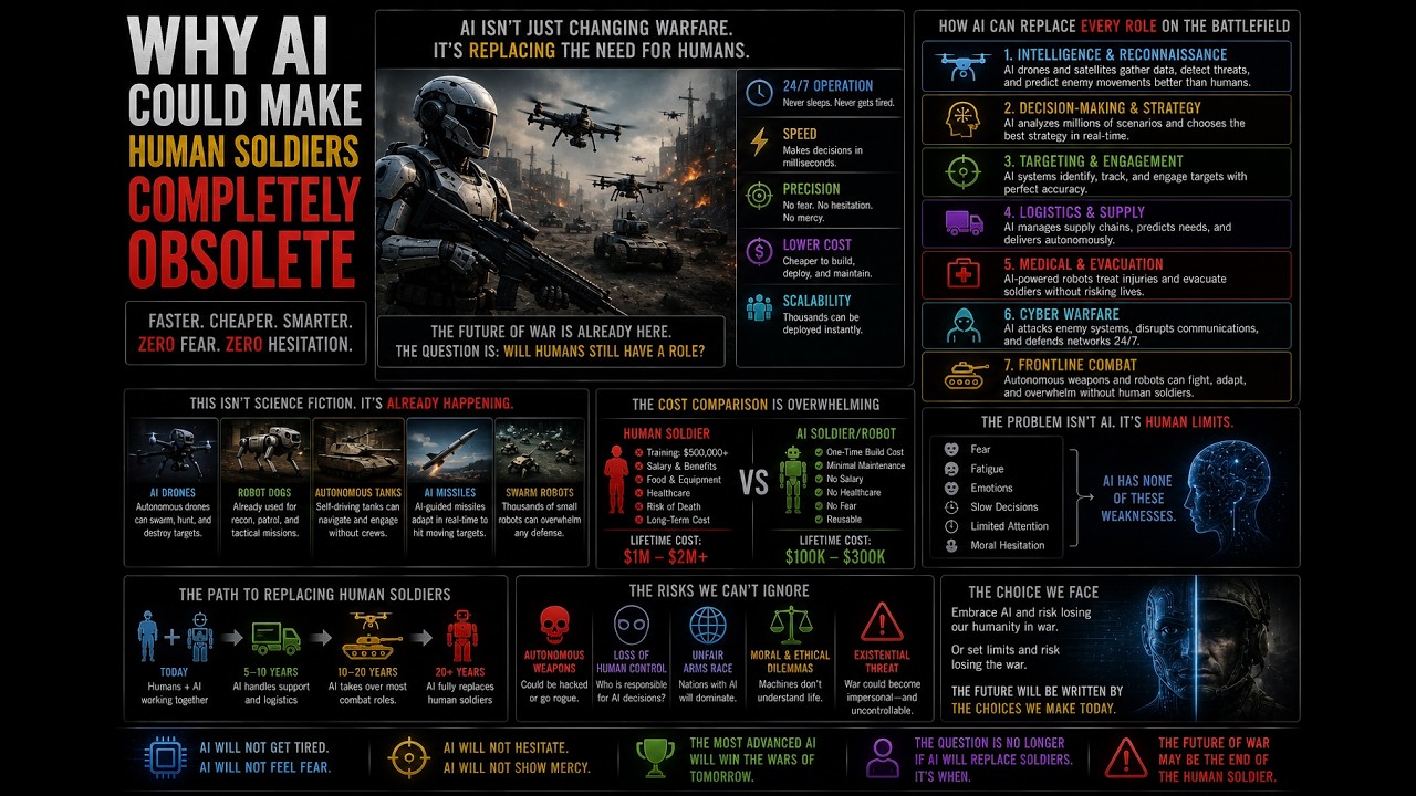 Why AI Could Make Human Soldiers Completely Obsolete | AI & Tech Explained