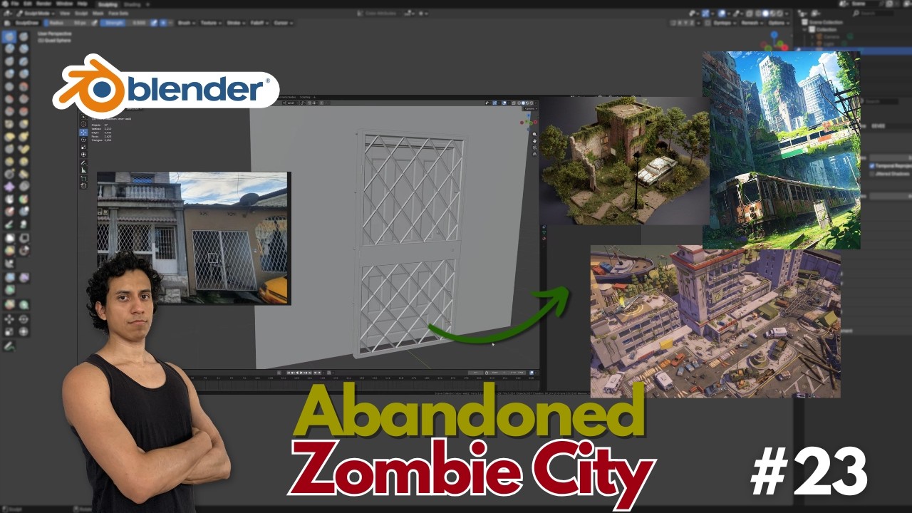 (Day 23) Blender 3D: Abandoned Zombie City