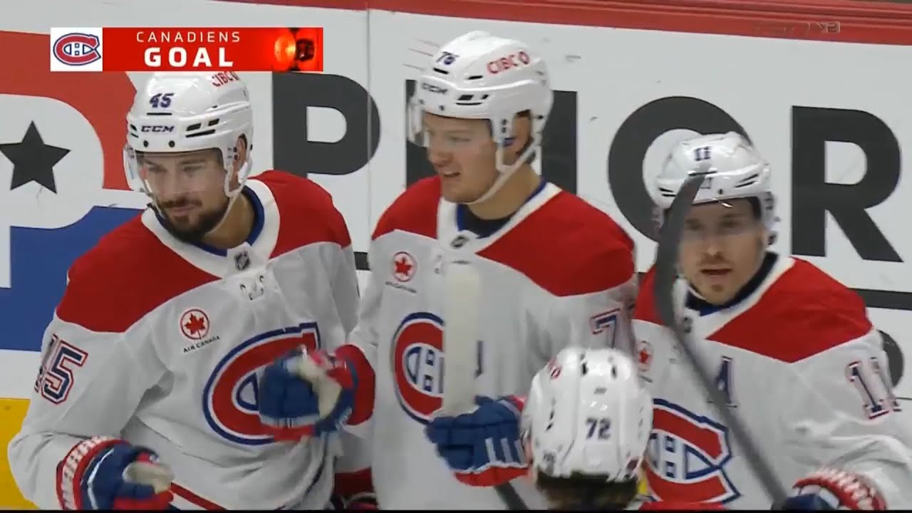 But des Canadiens (Alexandre Carrier) vs Red Wings - 9 octobre 2025