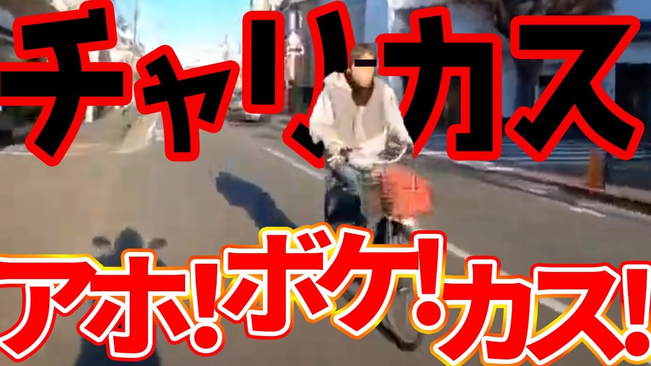 【ドラレコ】道路の真ん中を逆走してくるチャリカスに下った制裁･･･【交通安全推進、危機予知トレーニング】【スカッと】