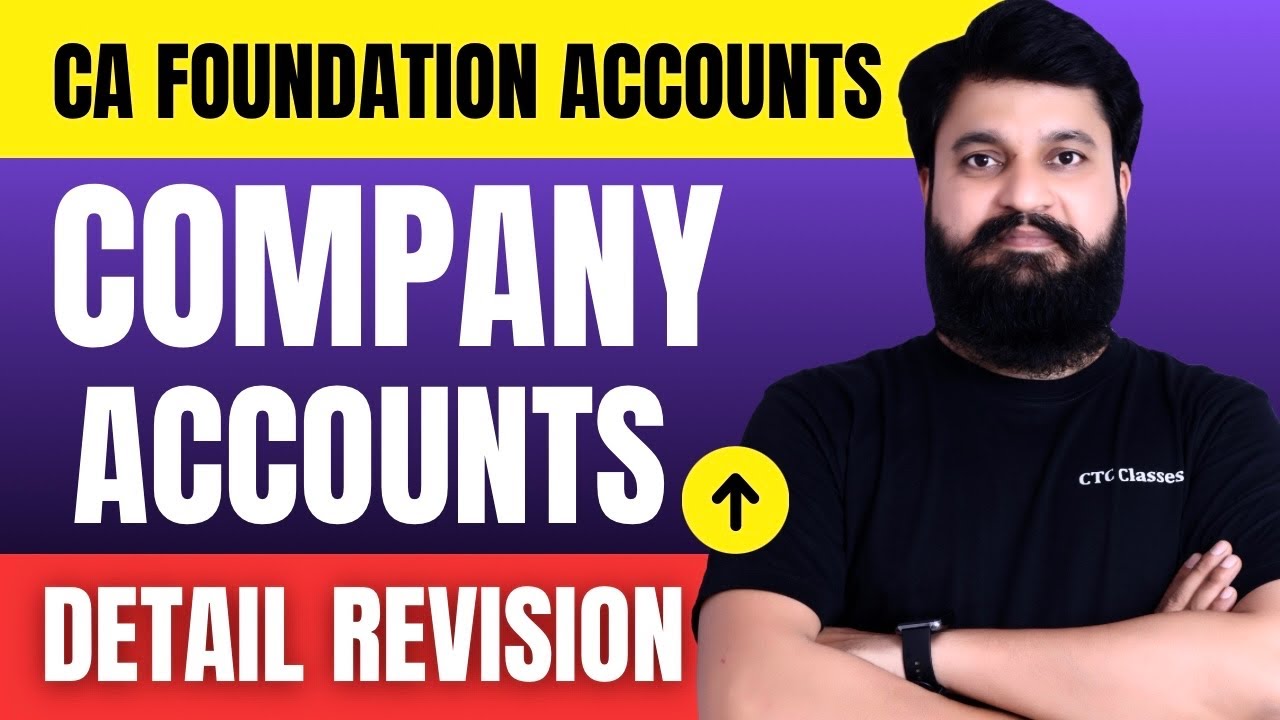 Company Accounts - ONE SHOT - Detail Revision I CA Foundation Accounts Revision May 2026