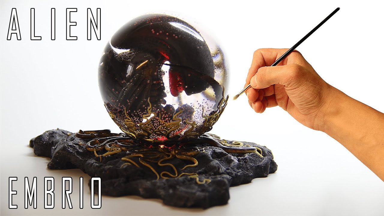 Alien egg diorama / RESIN ART / DIY / Диорама ЧУЖОЙ / Своими руками