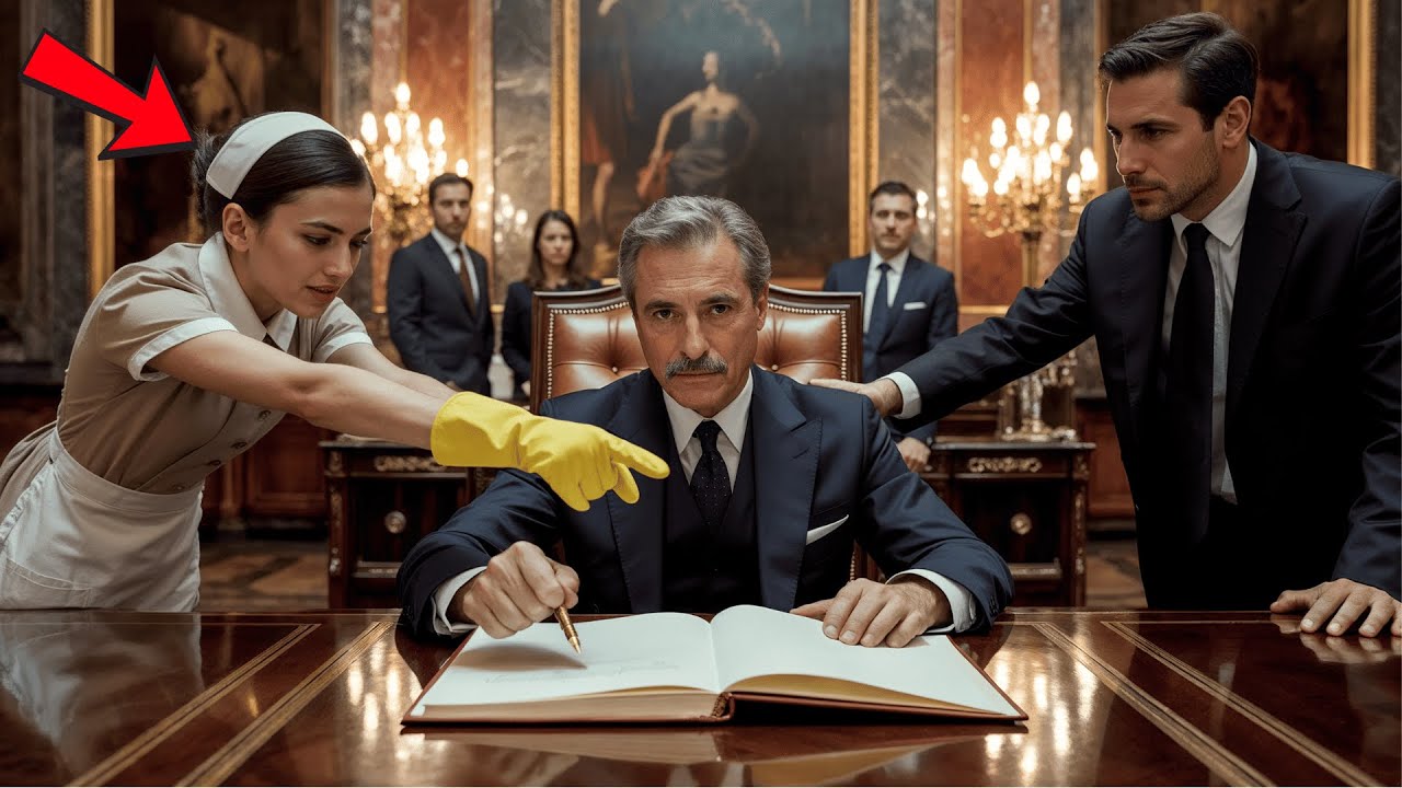 NON FIRMARE IL CONTRATTO — Disse La Donna Delle Pulizie. Il Miliardario Si Fermò E Annullò L’Affare!