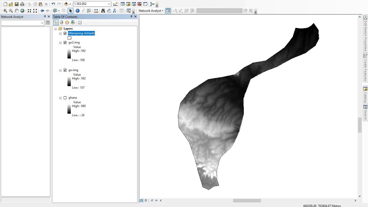 Floods modeling with ArcGIS
