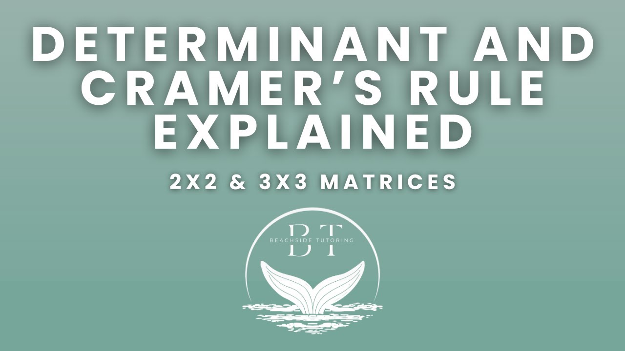 Determinants & Cramer&rsquo;s Rule Explained | Easy Step-by-Step Tutorial