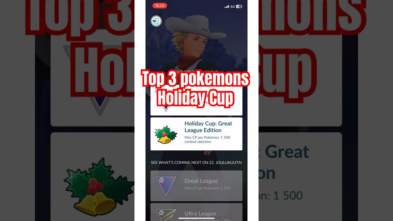 Holiday Cup Great League Best Pokemons To Win #pokemongo #pokemongoshorts #shorts #legendarypokemon