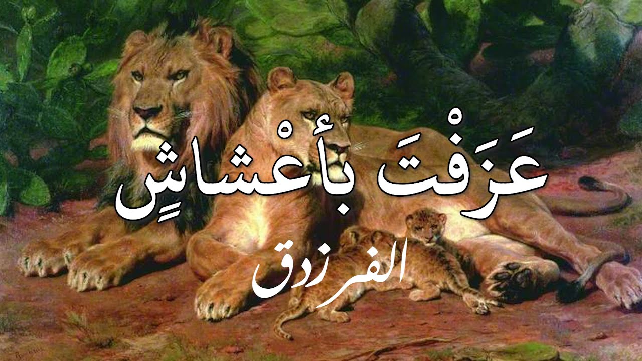 عزفت بأعشاش وما كدت تعزف - الفرزدق