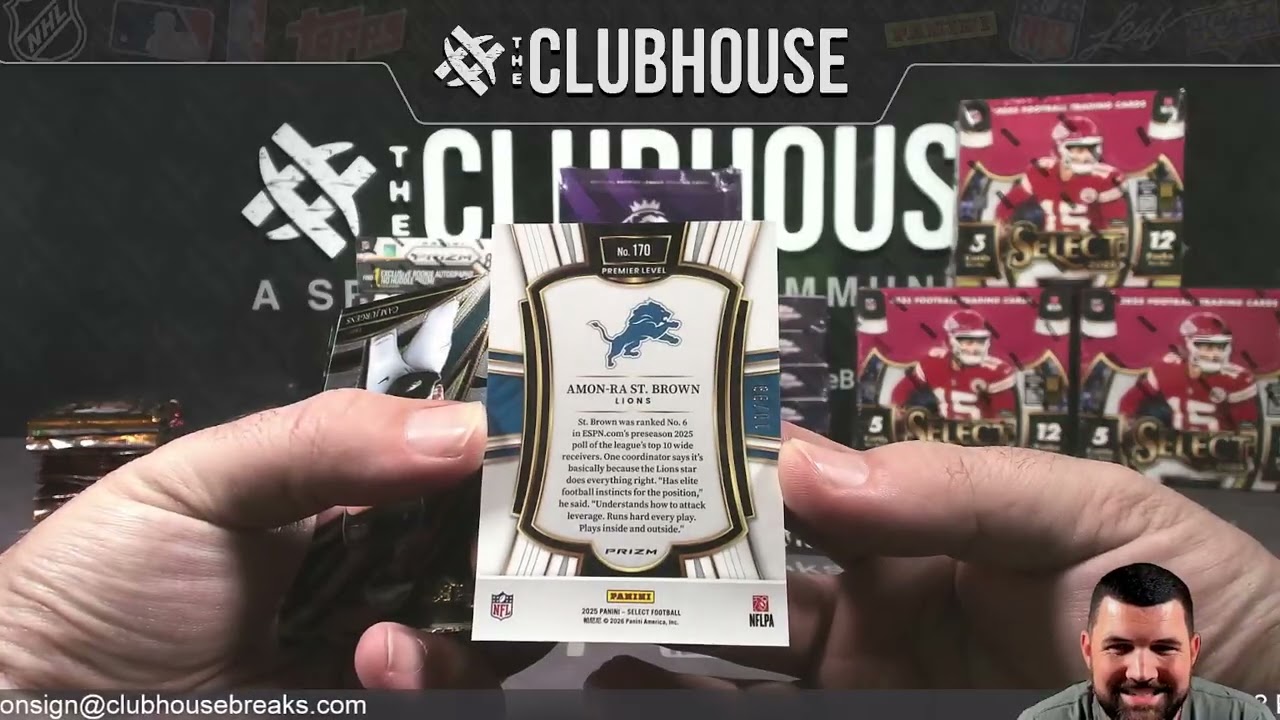Набор Panini Select Football 2025 RANDOM TEAM Group Break #BB4_022026 + 2 SPOT WINNERS