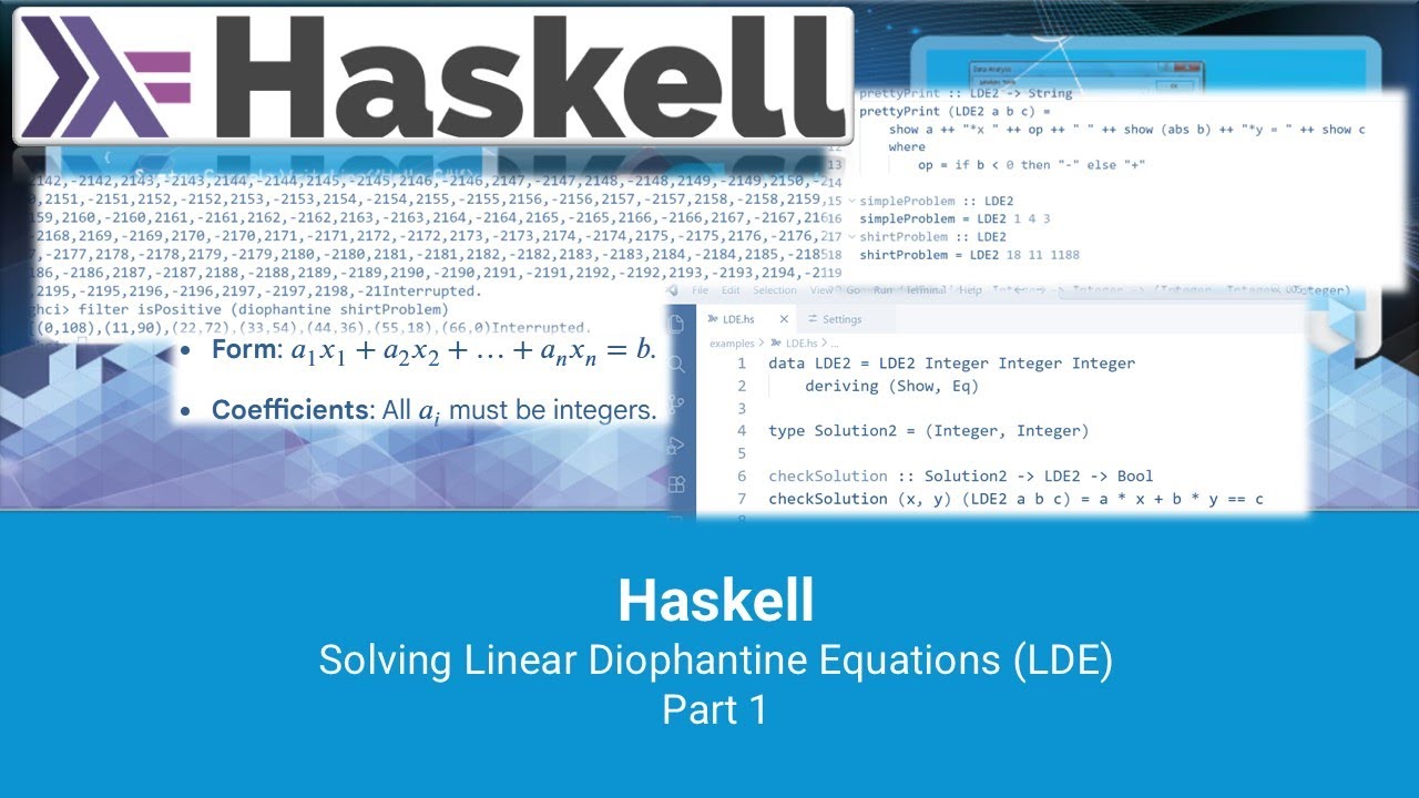 Haskell - Solving Linear Diophantine Equations - Part 1